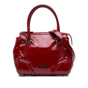 Pre Loved burberry Women Red Satchel